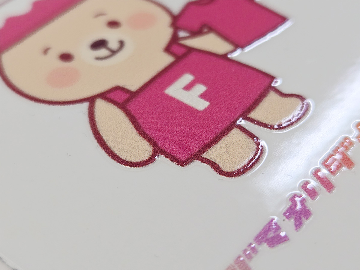 貼付け用透明フィルムが付いている状態